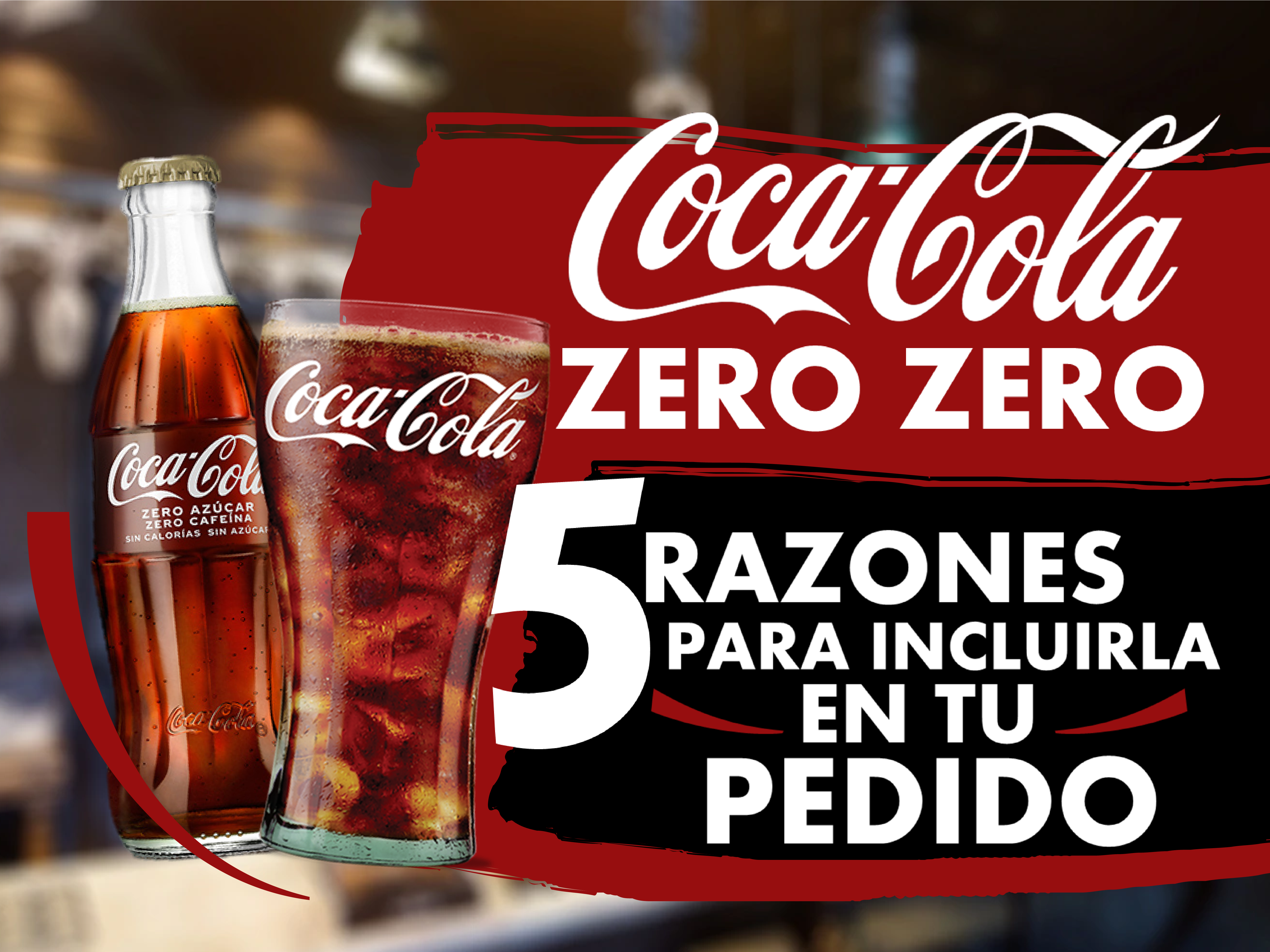 Cerca de una Coca Cola cero cero (sin cafeína) Español botella de